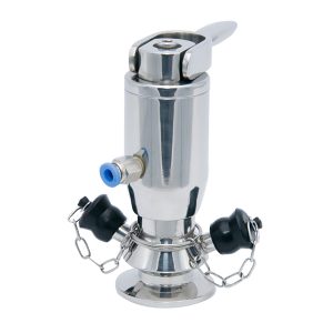 Hand-operated aseptic sampling valve